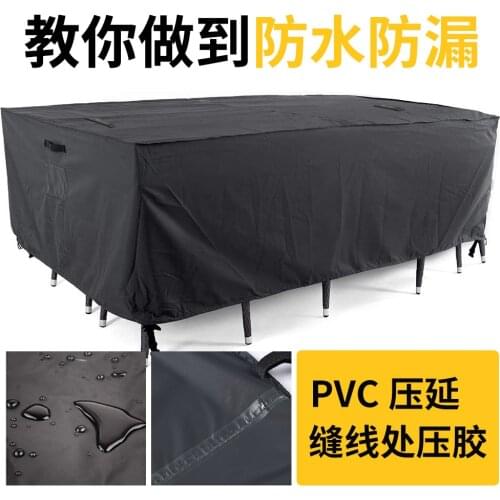 Customized 420d Oxford Woven PVC Rolled Table Cover Outdoor Furniture Cover Waterproof UV Dust Cover