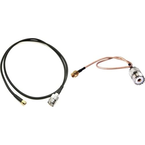 LBER RF LMR200 SMA Male to UHF SO-239 Female Coaxial Antenna Connector & Handheld Antenna Cable SMA Male to UHF SO-239
