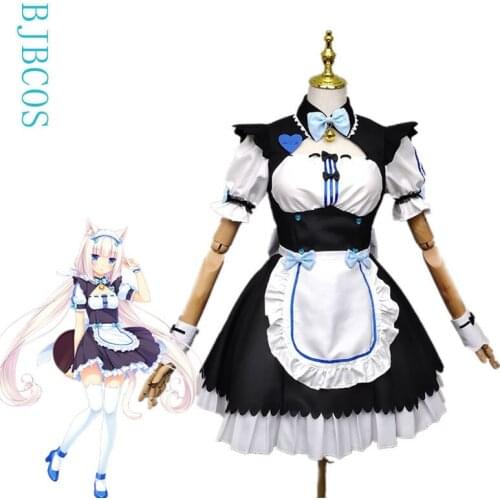 Vanilla NEKOPARA Cosplay Chocolate Maid Costume OVA Maid Uniform NEKOPARA Cosplay Cat Neko Girl Costume Women