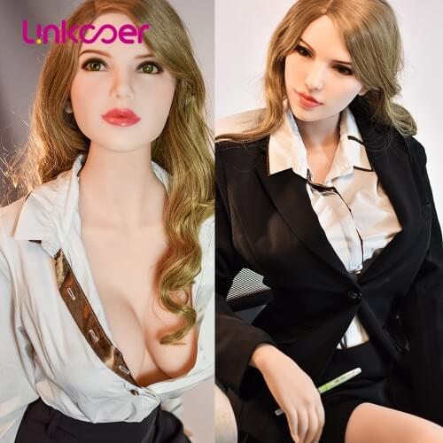 Linkooer 166cm Sex Dolls Office Senior Woman Lifelike Breast Vagina Anus Oral Real Silicone Love Doll for Men Adult Sexy Dolls