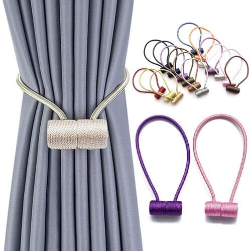 1Pc Magnetic Curtain Tieback High Quality Holder Hook Buckle Clip Curtain Tieback Polyester Decorative for Home Accessories