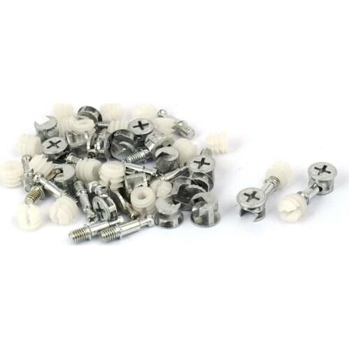 Furniture Connecting Fitting Knock Down Furniture Cam LOCK Connecting Fitting Dowel Nut Assembly 20 Sets