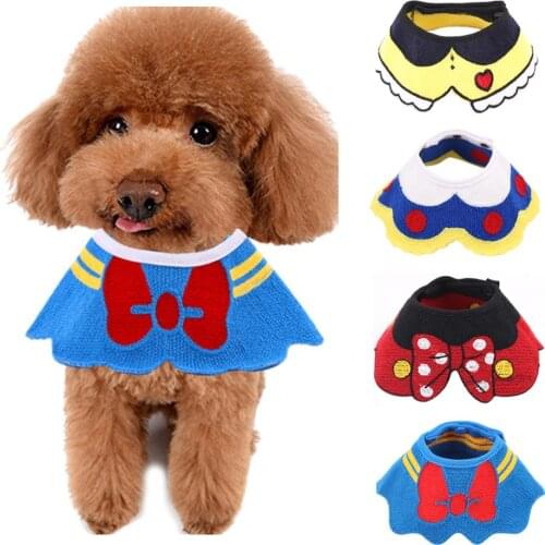 Cute Pet Bandanas Adjustable Puppy Kitten Bowtie Personalized Dog Cat Saliva Towel Soft Knitting Wool Collar Scarf Pet Products