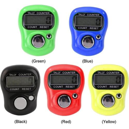 Multi-color Mini Finger Counter LCD Electronic Digital Button Battery Electronic Tally Counter Counting Range 0-99999