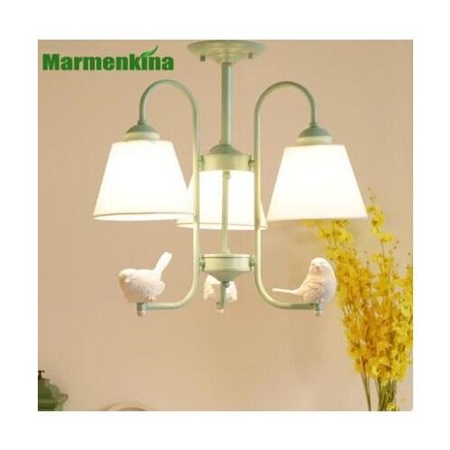 NEW pastoral pendant lamp Nordic birds little angels modern minimalist living room bedroom boys and girls childrens room lamps