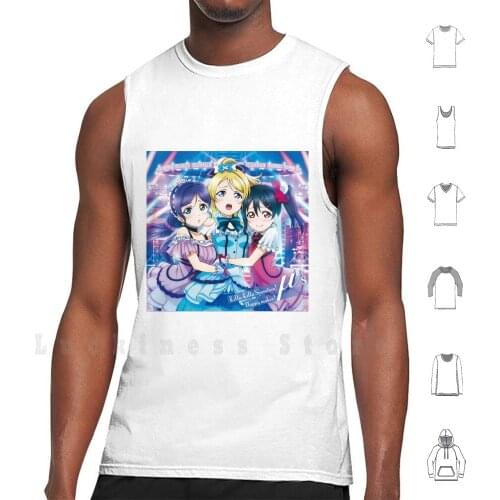 Μs-Kira-Kira Sensation Album Cover Tank Tops Vest Sleeveless Μs Lovelive Us Honoka Kotori Umi Rin Hanayo Maki Nico Nozomi