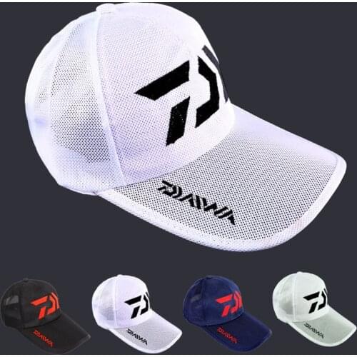 Wholesale Daiwa Sunshade Fishing Cap for Men Outdoor Sport Baseball Fishermen Hat Couple Summer Hiking Cycling Pesca Mesh Hat