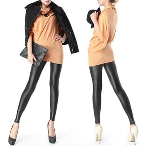 Sexy women leggings imitation Leather pants black hot pants sexy costumes for hot club wearing stranger