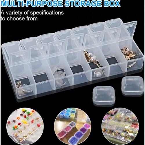 1/6/11/12/14/18/24/28 Grids Adjustable Removable Plastic Storage Box Organiser Jewelry Boxes Tool Case Earring Beads Container