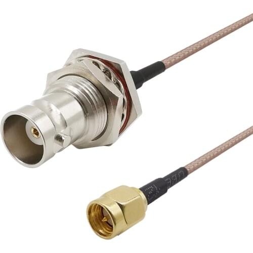 RF Extension BNC Cable SMA Male Plug to BNC Female Jack Bulkhead RF RG316 RG316D RG178 Coaxial Cable In Wire Connector