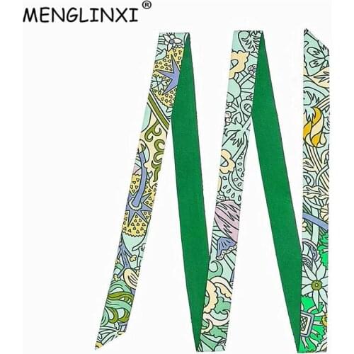 Luxury Brand Scarf Multifunctional Skinny Silk Scarf For Women Fashion Head Scarves For Ladies 200cm Bag Ribbons Female Belt