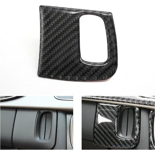 Car Styling Carbon Fiber Key Engine Start Hole Frame Cover Trim For Audi A4 B8 A5 2009 2010 2011 2012 2013 2014 2015