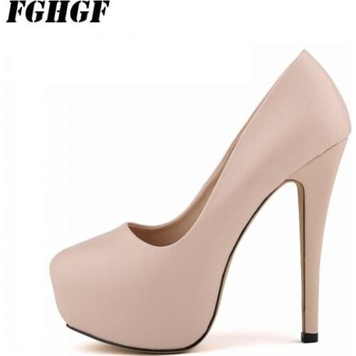 Super fashion club style matte bridal shoes High - heeled womens shoes Waterproof platform sex shoes Large size 35-42