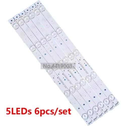6PCS/SET LED Backlight Strip 5 Lamps 5800-W42003-0P10 For LED-42B700S 42E368W