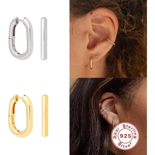 Viny Niche Design O Shape Pendientes Plata 925 Sterling Silver Earrings For Women Earrings Hoops Серьги 2021 Trend Vintage Aros