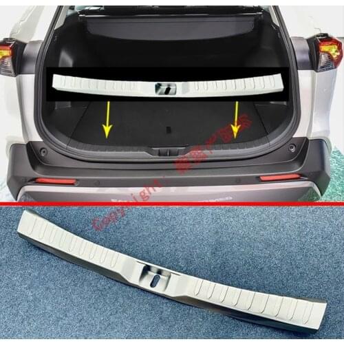 Stainless Steel Interior Rear Bumper Protection Trunk Sill Decorative Plate Pedal For Toyota Rav4 2019 2020