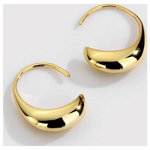 MLKENLY high quality 925 Sterling Silver Letter e shape earrings Simple Temperament Exquisite Hot Semale Sexy Jewelry Gift