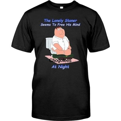 The Lonely Stoner Seems To Free His Mind At Night Funny Family-Guy Shirt