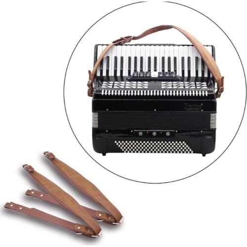 1 Pair Adjustable PU Leather Accordion Shoulder Straps 96-120 Bass Accordions Keyboard Instruments Accessories Accordion Straps