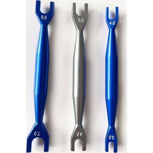 1pc 3.0/4.0/4.5/5.0/5.5/7.0 Opening Double-head Small Simple Metal Wrench Remote Control Model Car Repair Tool Modification