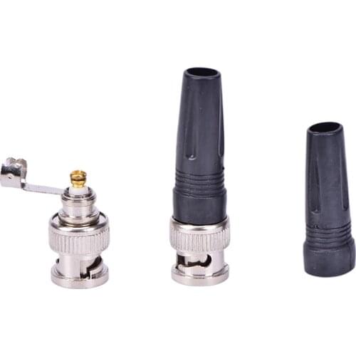 1pc Surveillance BNC Connector Male Plug Adapter For Twist-on Coaxial RG59 Cable For CCTV Camera Video/AUDIO Connector