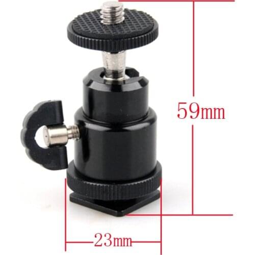 10-100pcs Mini Ball Head 1/4" mount with Lock Hot Shot Adapter for Camera Tripod LED Light Flash Bracket Holder Mount