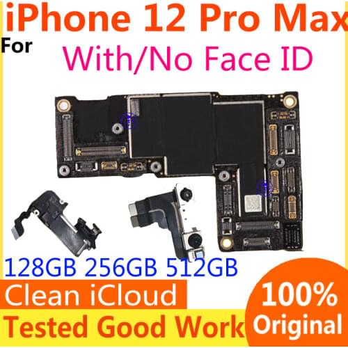 100% Original Logic Board For iPhone 12 PRO MAX Motherboard Unlocked 128GB 256G 512G MainBoard Support LTE 5G With Chips tester