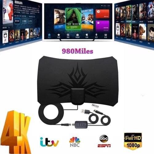 2021 new 980 miles digital antenna TV indoor antenna amplifier signal booster Satellite signal receiver isdb-tb DVBT-2 aerial