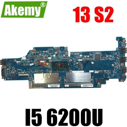 Akemy DA0PS8MB8G0 DA0PS9MB8E0 For Lenovo ThinkPad 13 S2 Notebook Motherboard FRU 01AY546 01AV597 CPU I5 6200U DDR4 100% Test Ok