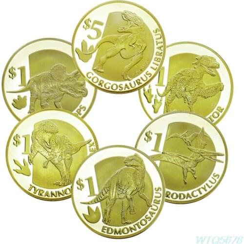 Ancient Dragon Dinosaur Commemorative Gold Coin Anniversary Gift Customized animal coins