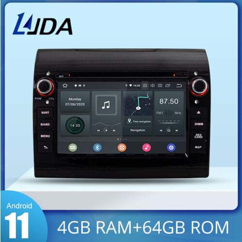 LJDA Android 10 Car Multimedia Player For Fiat Ducato Citroen Jumper Peugeot Boxer GPS Stereo 1Din Car Radio 4G+64G Stereo WIFI