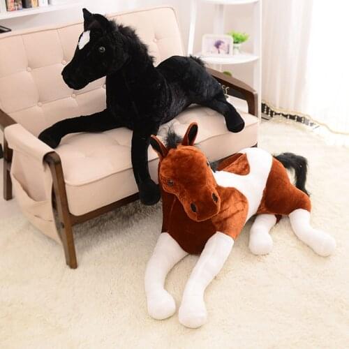 Free shipping simulation animal 70x40cm horse plush toy prone horse doll for birthday gift