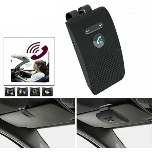 Bluetooth 5.0 Audio Adapter Car Front Sunvisor Mounted Wireless Auto Power Off Handsfree Speaker