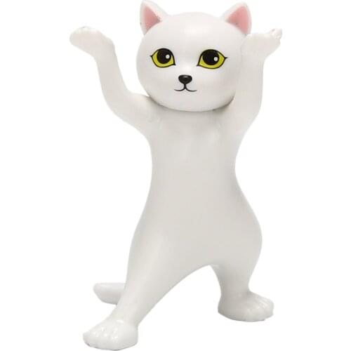 Pen Holder Stand for Pens Cat Cute Desk Accessories Organizer Funny Penholder Student Stationery Mini Ornament Office