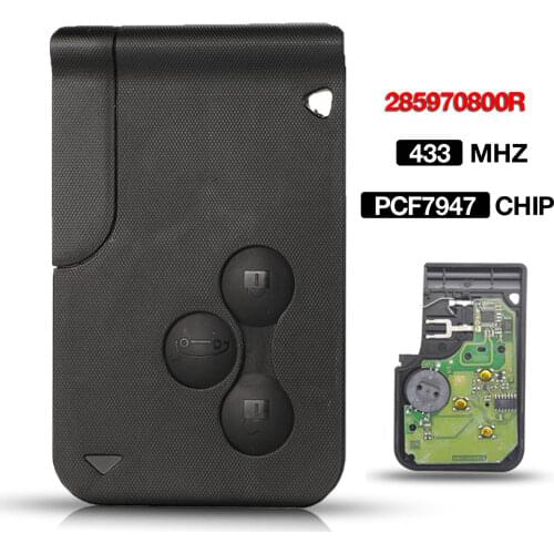 Kutery 10pcs Renault Megane II Scenic II Grand Scenic 2003-2008 433mhz PCF7947 Chip ID46 Remote PCB Ultrasonic 285970800R