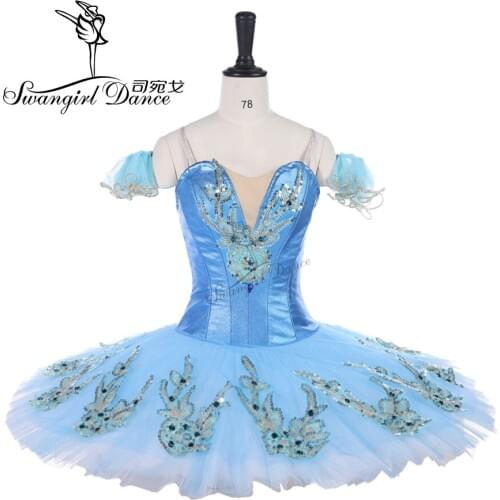 Adult classical ballet tutu blue pancake platter tutu costume performance competition professional tutus ballerina dress BT9142