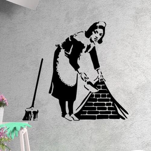 Beauty Banksy Vinyl Wallpaper Roll Furniture Decorative For Living Room Bedroom Diy House Decoration Accessories