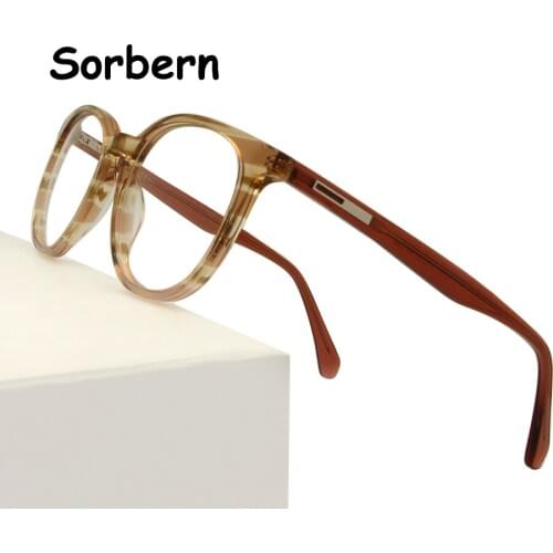 Round Vintage Acetate Women Glasses Frame Optical Myopia Glasses Retro MenS Designer Eyewear Frames Spectacle oculos de grau