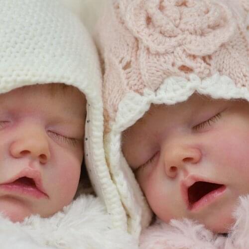 NPK doll reborn kit sleeping bebe infant rebirth doll mould very soft touch fresh color unpainted unfinished doll parts DIY