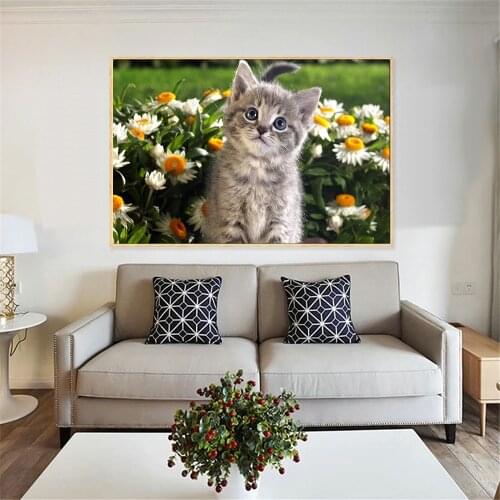 Cute Poste animal cat Oil Painting Animal Wall Print canvas interestings animals Wall Pictures for Living Room Cuadros