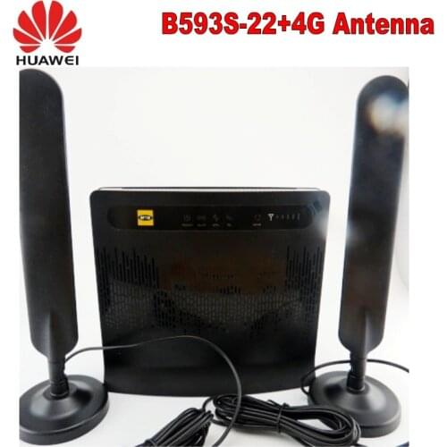 Lot of 10pcsHuawei B593s-22 LTE FDD800/900/1800/2100/2600Mhz TDD2600Mhz Mobile Wireless Gateway Router + 2pcs external antenna