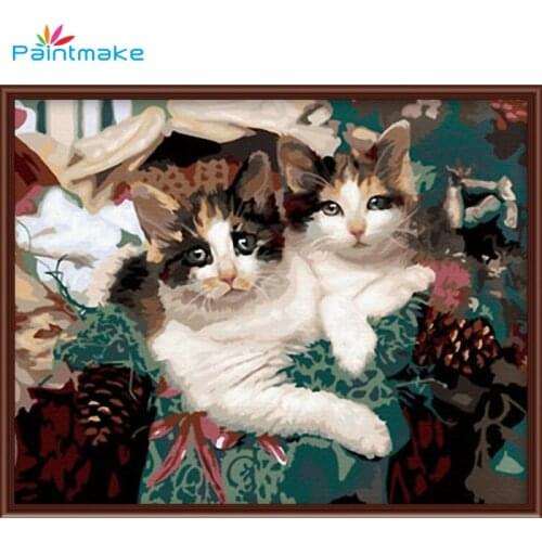 Paintmake Cat DIY Paint By Numbers For Kids Adult Digital Oil Painting On Canvas Home Wall Art Decorative paintings