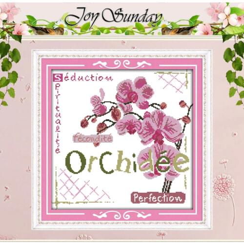 Orchid Patterns Counted Cross Stitch 11CT 14CT Cross Stitch Set Wholesale Flower Cross-stitch Kit Embroidery Needlework