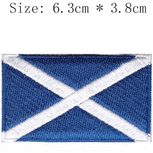 Scotland embroidery patch Saint Andrews Cross Free shipping Wholesale price Edinburgh city emblem for Motorcycle Jacket coat