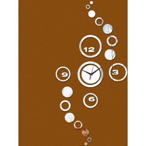 New arrival diy wall stickers clock clocks home decoration living room modern acrylic mirror sticker furniture