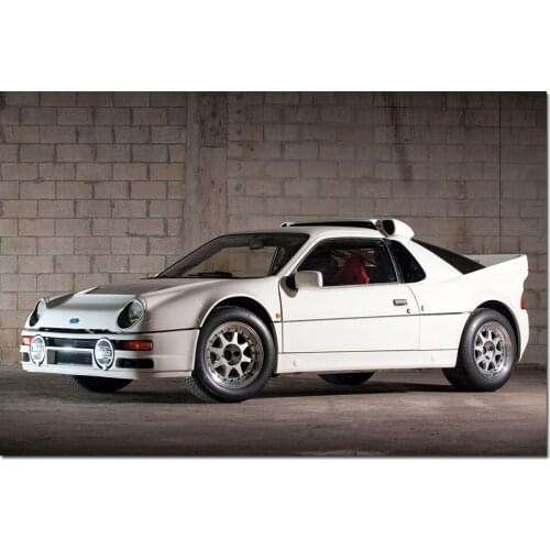 1985 Ford RS200 Evolution Car Poster Canvas Cloth Fabric Print Painting for Home Decor Wall Art Picture