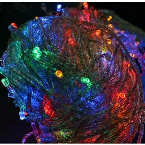 Colorful 328ft 100M 600 LED String fairy Light Garden Christmas Xmas holiday party garland decor 220V EU-Multicolor
