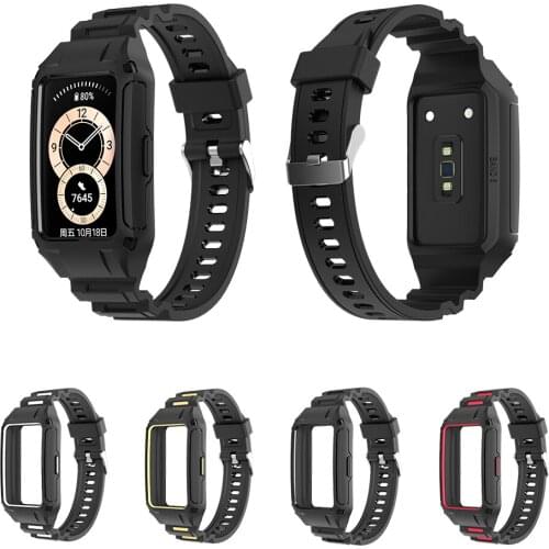 2 in 1 TPU Silicone Strap for Honor Band 6 Wristband for Huawei Band 6 Smart Watch Wristband Replacement Bracelet