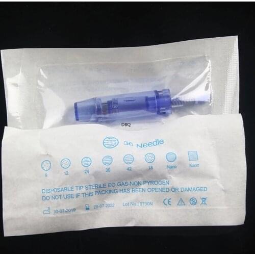 10pcs Blue Needle Cartridges for Ultima A1 Skin Microneedle Derma Pen Electric Replacement Micro Needle Cartridge Tips Wholesale
