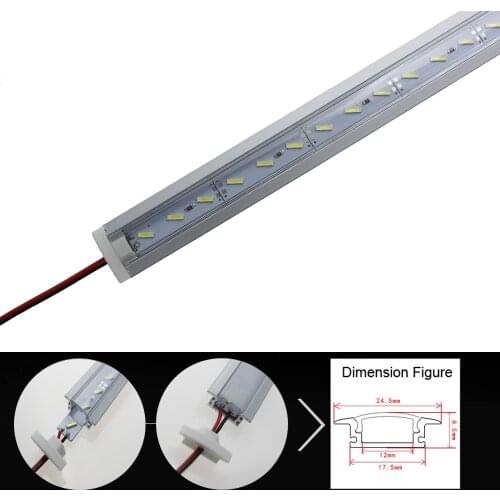 13pcs/lot LED Bar Light 1m 72leds 14w DC 12V led tube smd 5630 kitchen under cabinet light With Aluminum Profile , pc cover